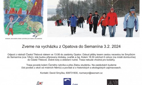 Únorová vycházka z Opatova do Semanína